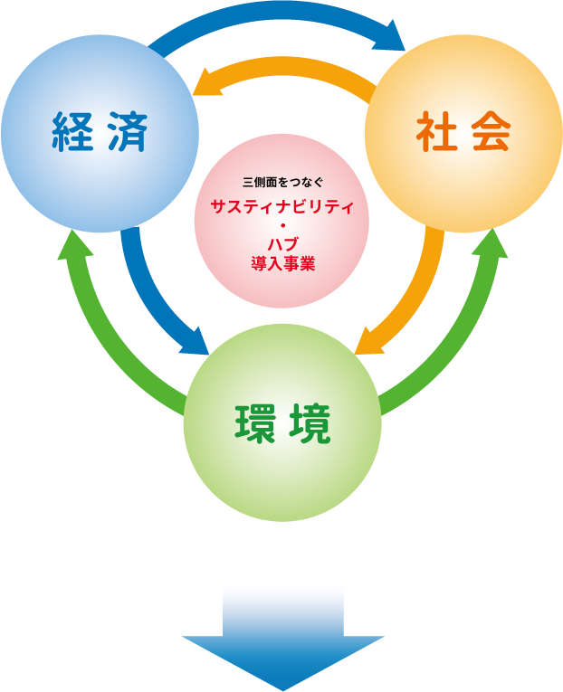 三側面をつなぐサスティナビリティ・ハブ導入事業